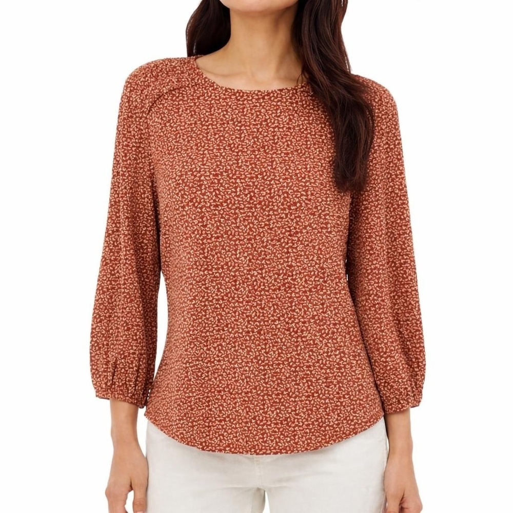 Adrianna Papell Women's M Blouse Orange H0874